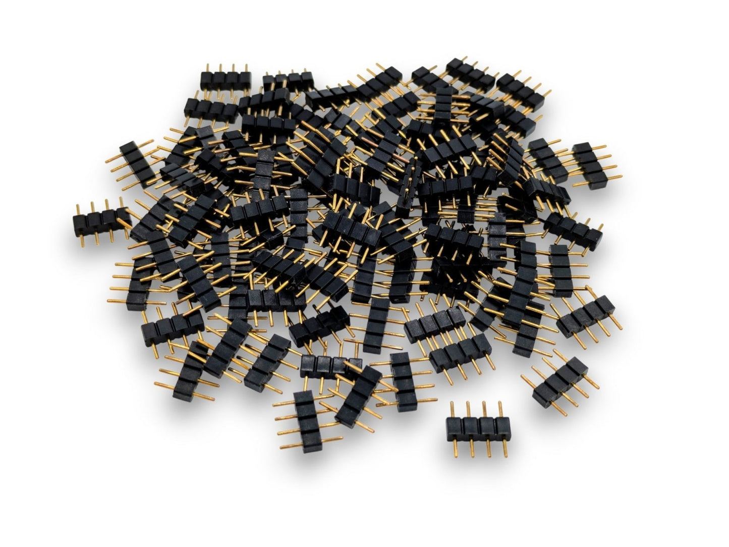 4 Pin Male Connectors for 3528 5050 2835 SMD RGB Led Strip Lighting - 10/25/50/100 Piece Packages - Envistia Mall