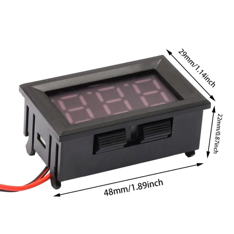 4.5 - 30V DC Two - Wire 0.56" Red / Green / Blue LED Panel Mount LED Digital Voltmeter Voltage Meter - Envistia Mall