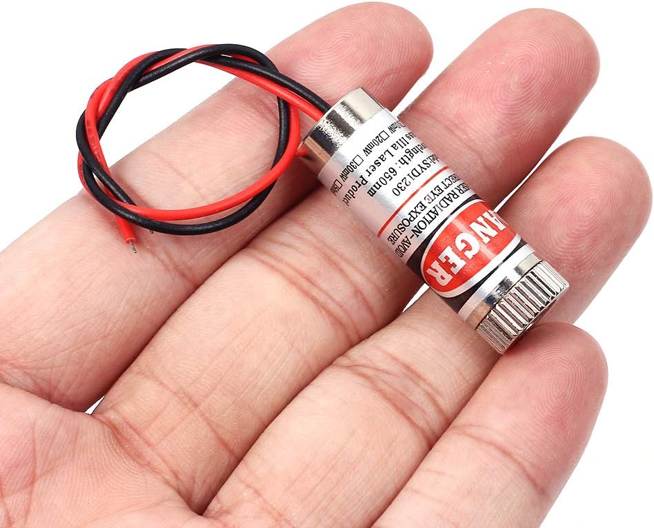650nm 5mW Red Line Laser Diode Module – Adjustable Focus, 120° Fan Angle - Envistia Mall