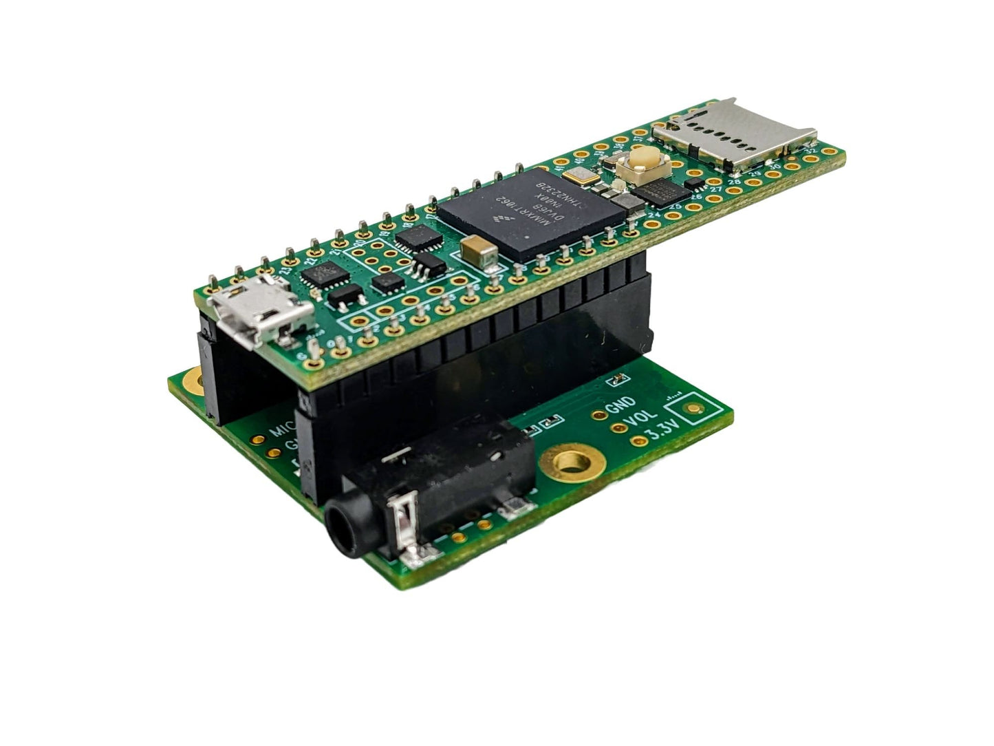 Audio Adapter Shield Rev D for Teensy 4.0 and Teensy 4.1 Microcontrollers w/ Male & Female Headers from Envistia Mall