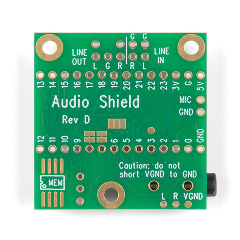 Audio Adapter Shield Rev D for Teensy 4.0 and Teensy 4.1 Microcontroller - Envistia Mall