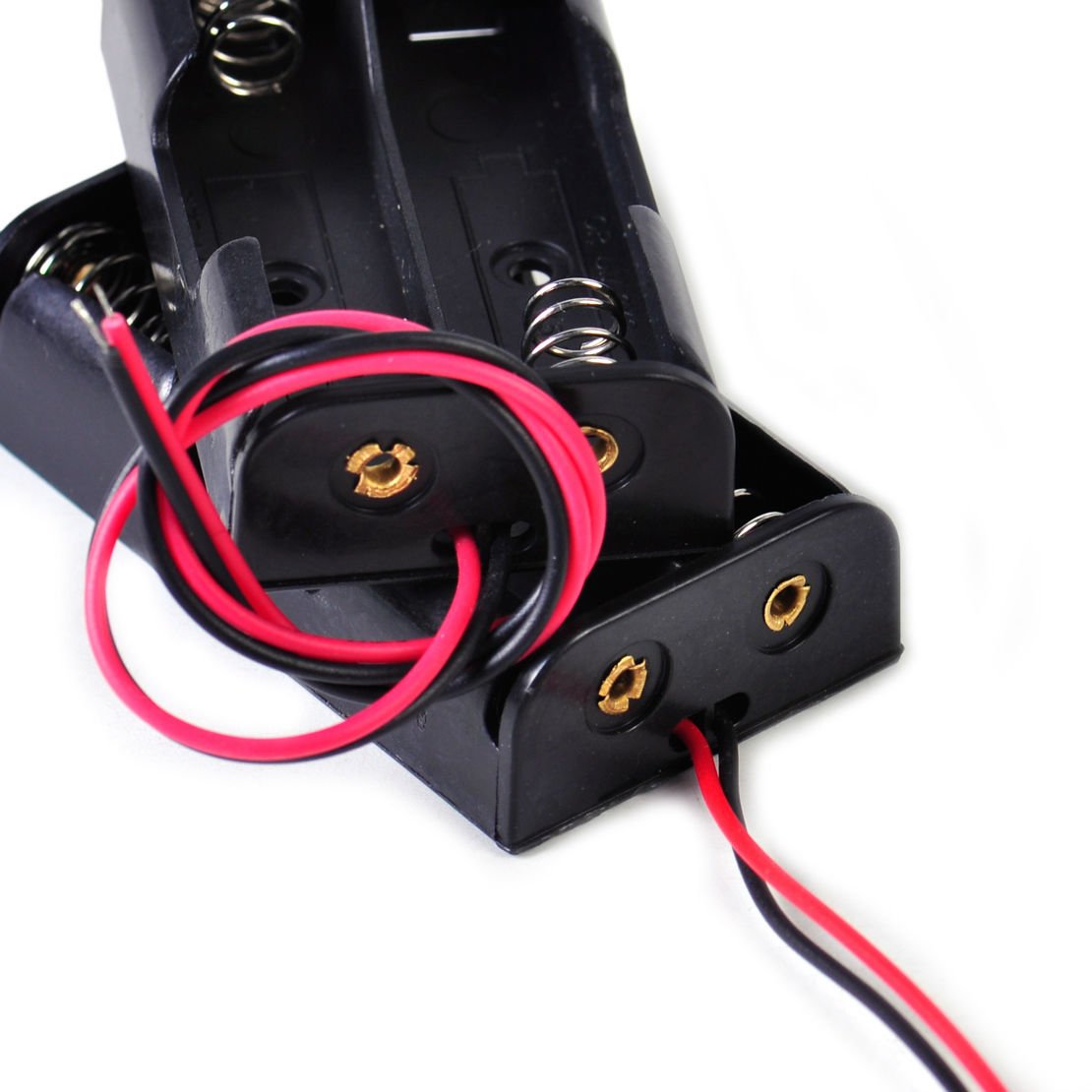 2X AA Series Connected 3V (1.5V x 2) Battery Holder Case with 4" Wire Leads from Envistia Mall