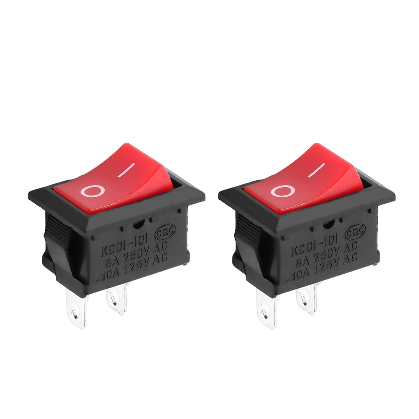 Rocker Switch 2 PIN ON - OFF SPST 125VAC/10A 250VAC/6A 21x15mm Red KCD1 - 101 2X/5X/10X - Envistia Mall