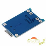 2 Pieces Enhanced Micro-USB Powered 5V 1A 1S LiPo Battery Charger TP4056 / DW01 Module - Envistia Mall