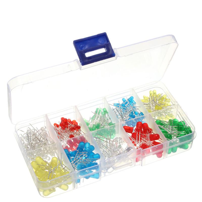 Kaufe 3 mm 5 mm LED-Kit mit Box, gemischte Farben, Rot, Grün, Gelb
