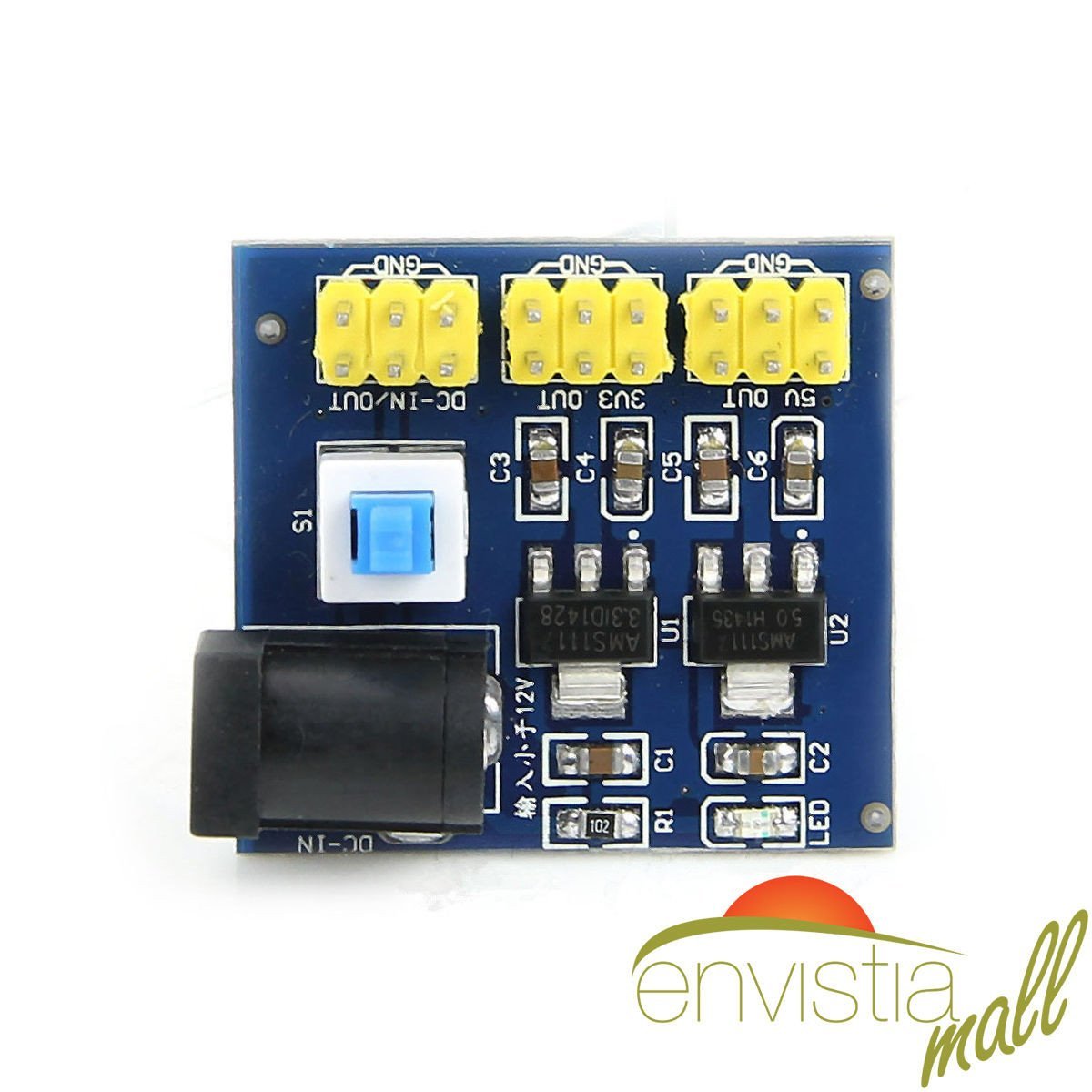 6-12V Input to 3.3V 5V 12V DC-DC Multiple Output Voltage Conversion Module - Envistia Mall