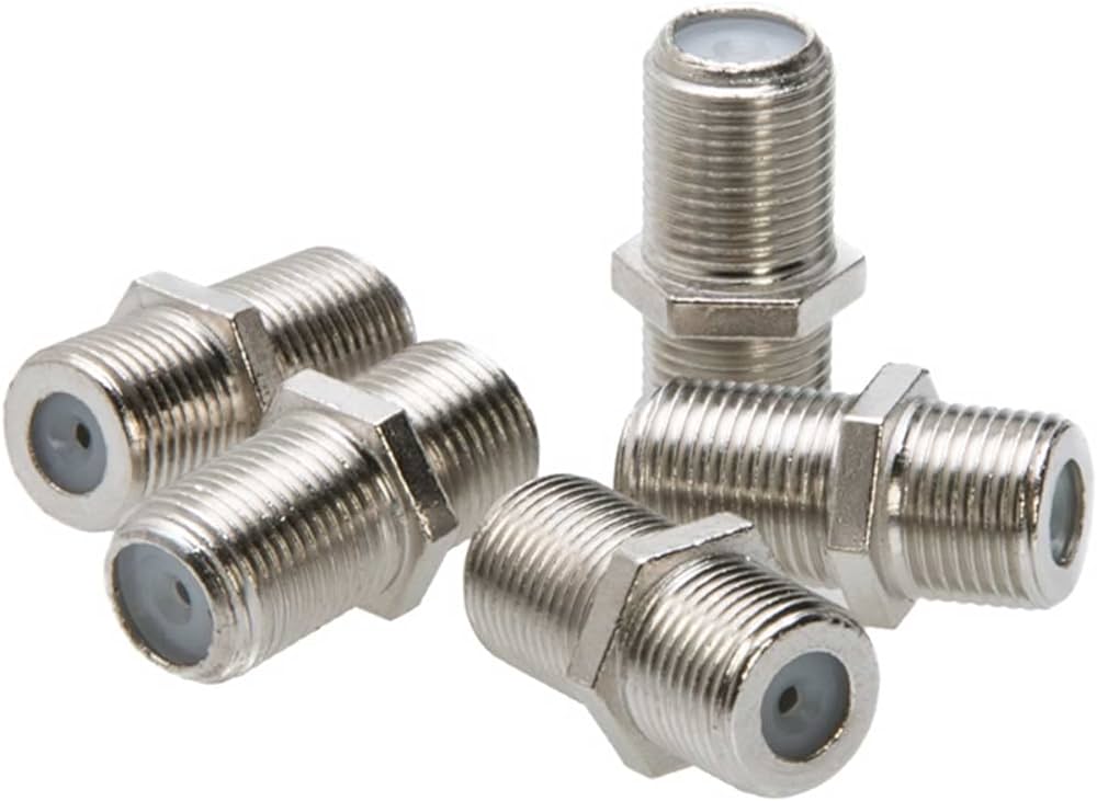 F Type Female to Female F81 UHF Coaxial Coupler for TV RG-6 RG-59 75 Ohm Cable - Envistia Mall