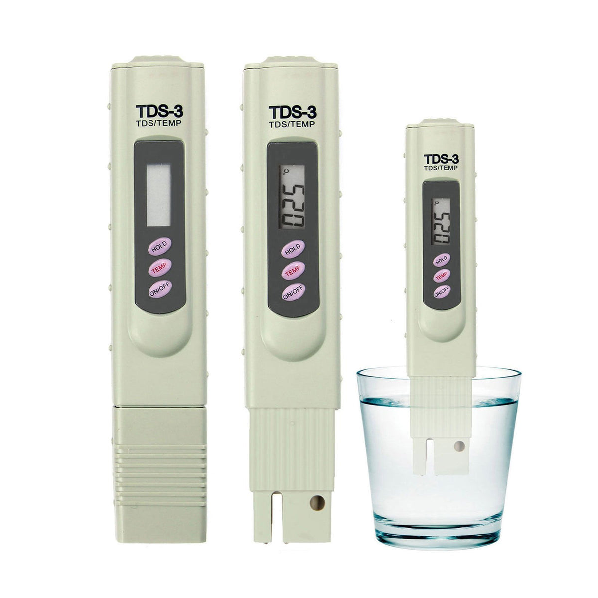 3 IN 1 Digital TDS Meter Portable Pen Water Quality Tester TDS & EC  Temperature (Meter Hold) Conductivity Water Filter Purity Pen Digital  Portable Filter Tool TDS Range 0-9990ppm