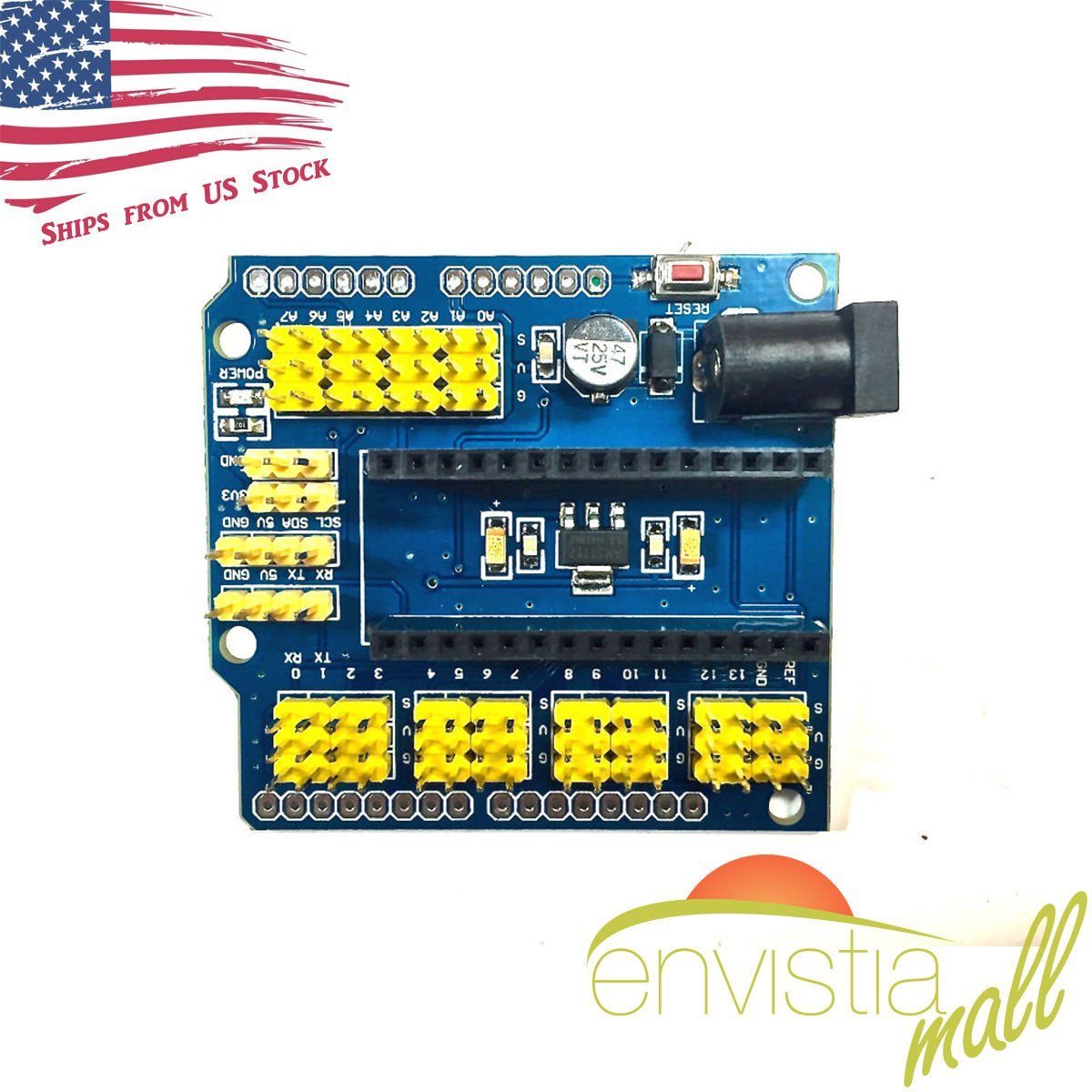 Nano I/O Breakout Expansion Board Shield for Arduino Nano V3.0 – Envistia  Mall