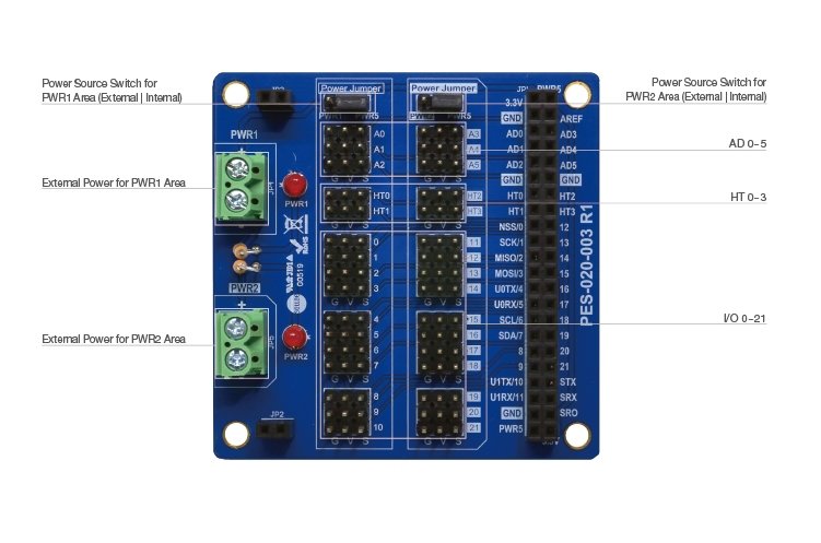 PHPoC PWM and Sensor Expansion Board PES-2003 - Envistia Mall