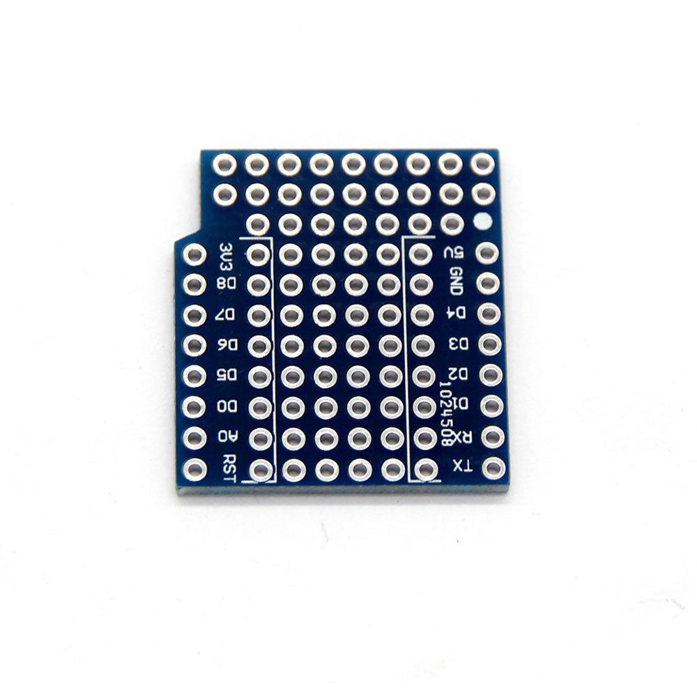 ProtoBoard Double Sided Perf Board Prototyping Shield for Wemos D1 Mini - Envistia Mall