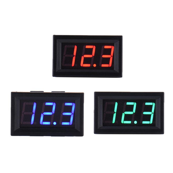 4.5-30V DC Two-Wire 0.56" Red / Green / Blue LED Panel Mount LED Digital Voltmeters