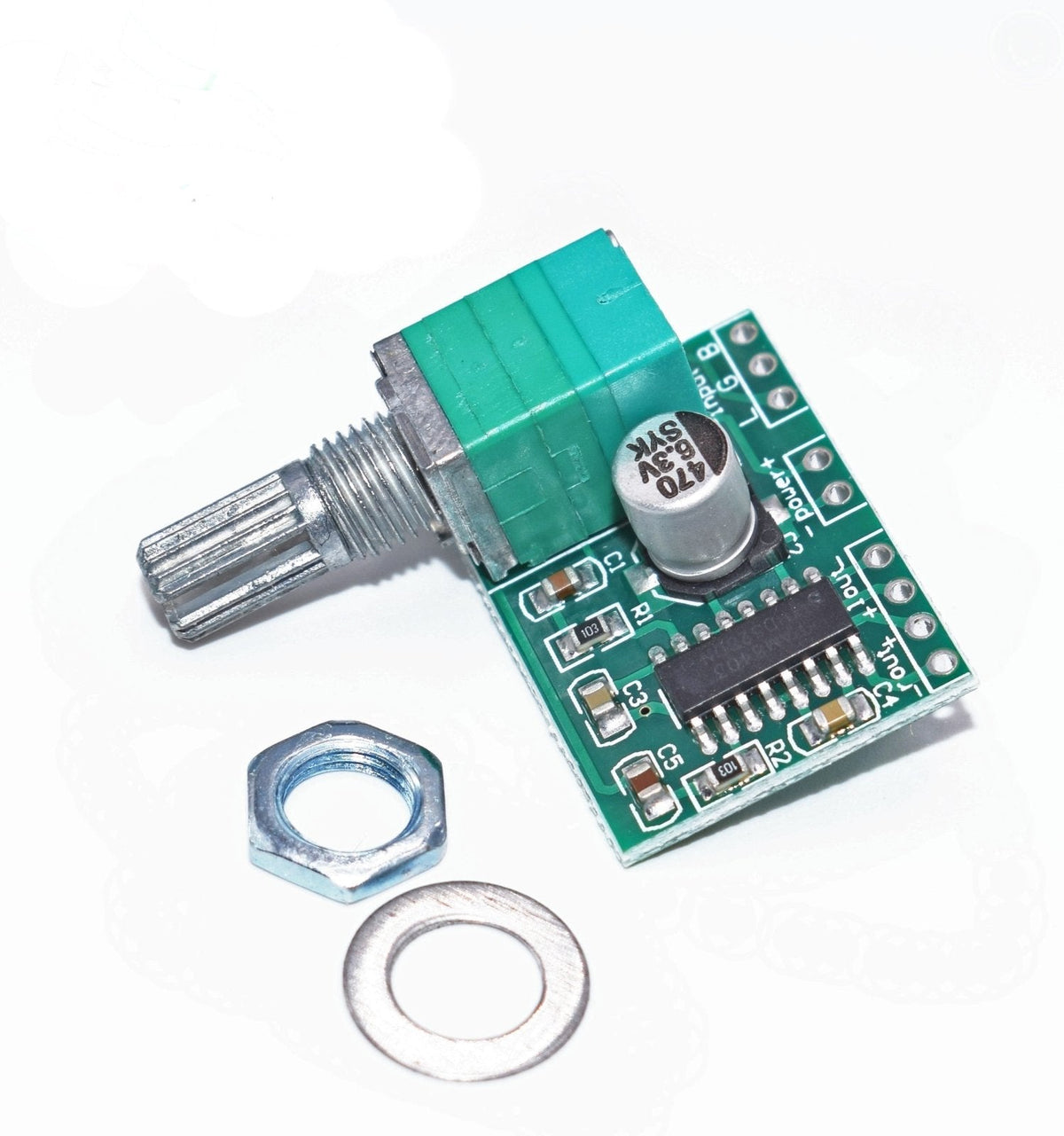 PAM8403 Mini 2 Channel 3W Stereo Audio Power Amplifier Board with Volume Control & Switch