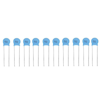 0.1uF (100nF) 500V Ceramic Disc Capacitors - Pack of 10/25/50/100 - Envistia Mall