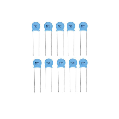 0.1uF (100nF) 500V Ceramic Disc Capacitors - Pack of 10/25/50/100 - Envistia Mall