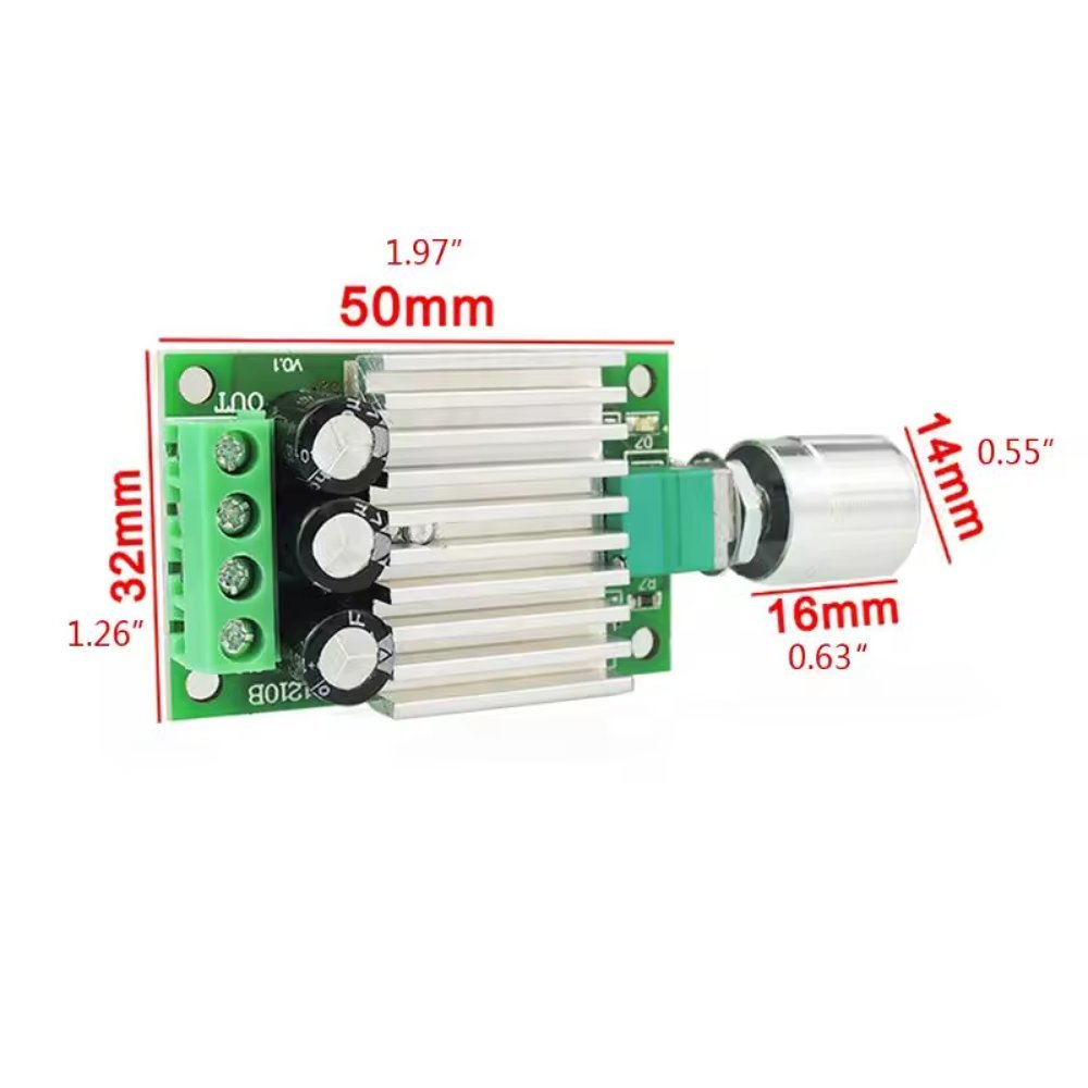 12 - 30VDC 7A PWM DC Motor Speed Controller Regulator with On - board Potentiometer and On/Off Switch - Envistia Mall