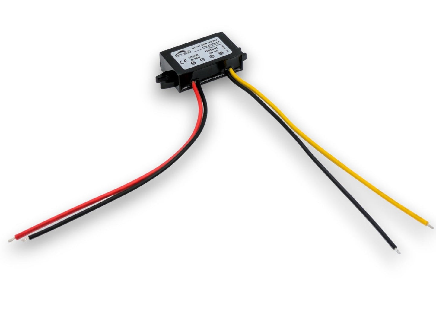 Envistia 12V (8-36V) In To 5V Out 3A 15W Waterproof DC-DC Step-down Buck Converter Power Supply Module