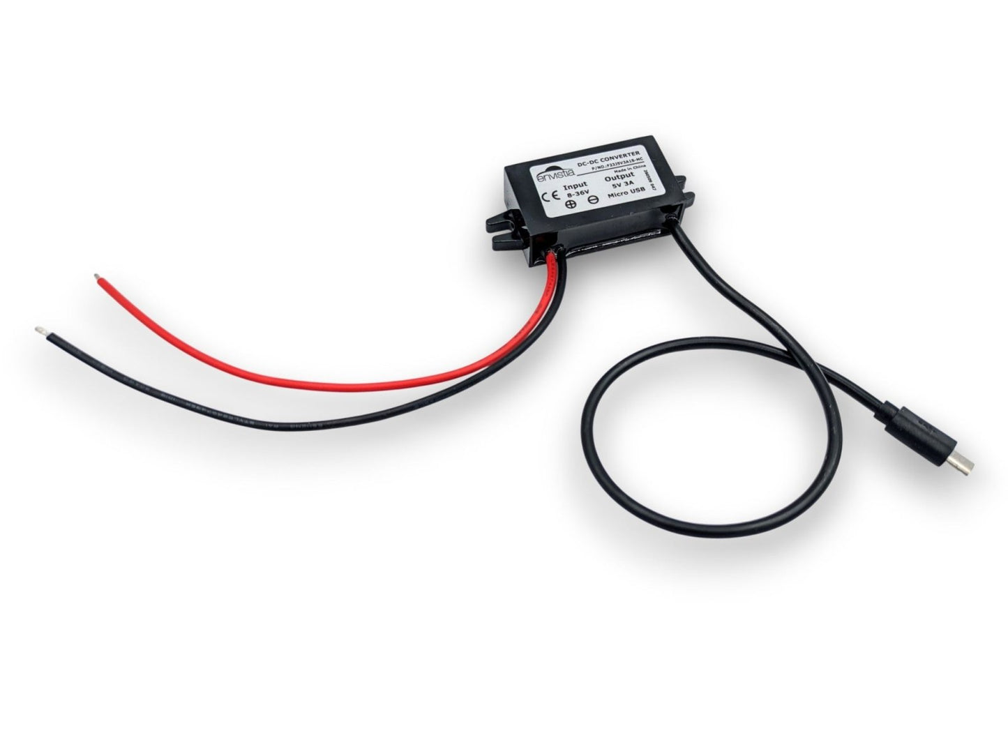 F23J5V3A1S-MC 12V (8-36V) In To 5V Out DC-DC Converter Module 3A 15W with Micro USB Output - Envistia Mall