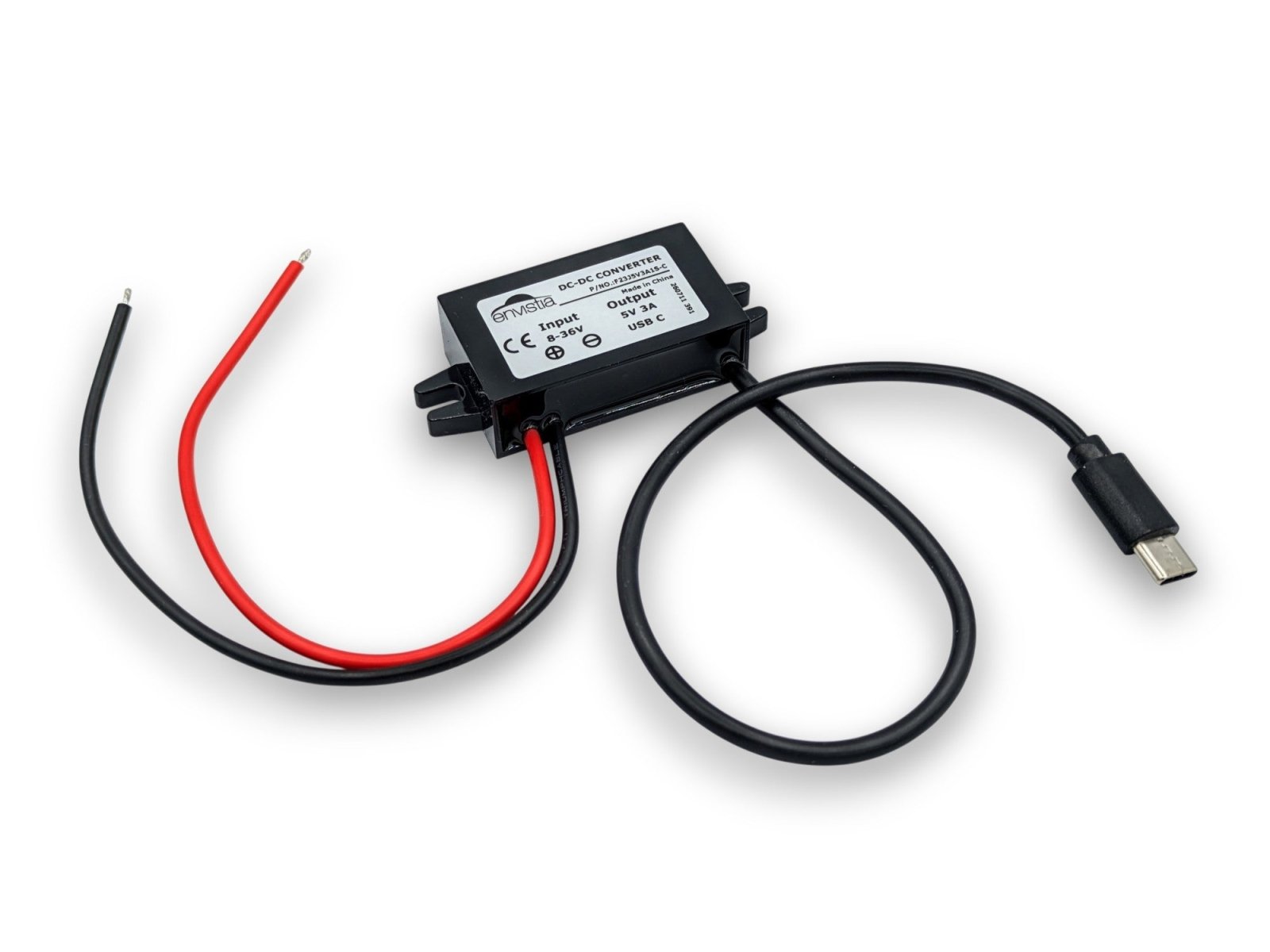 F23J5V3A1S-C 12V (8-36V) In To 5V Out DC-DC Converter Module 3A 15W with USB-C Output - Envistia Mall