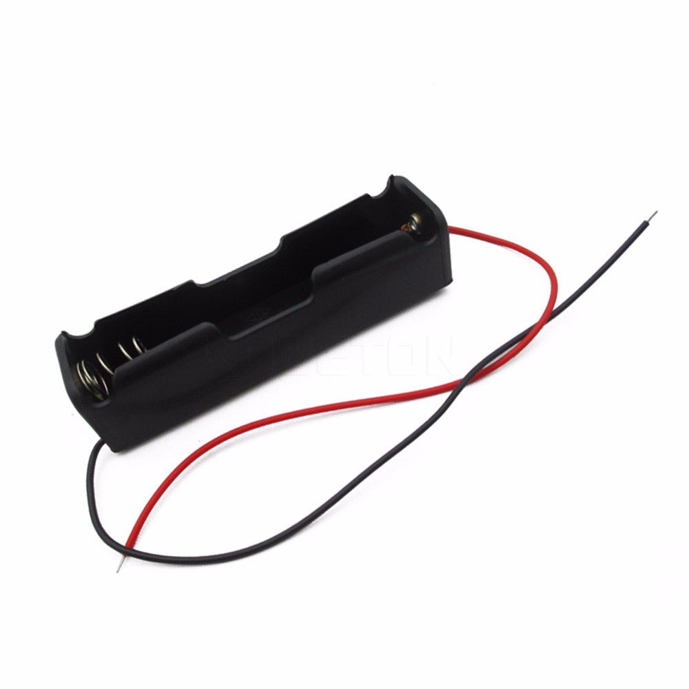 1S Battery Holder Case Box for 1X 18650 3.7V Li - Ion with 6" Wire Leads - Envistia Mall