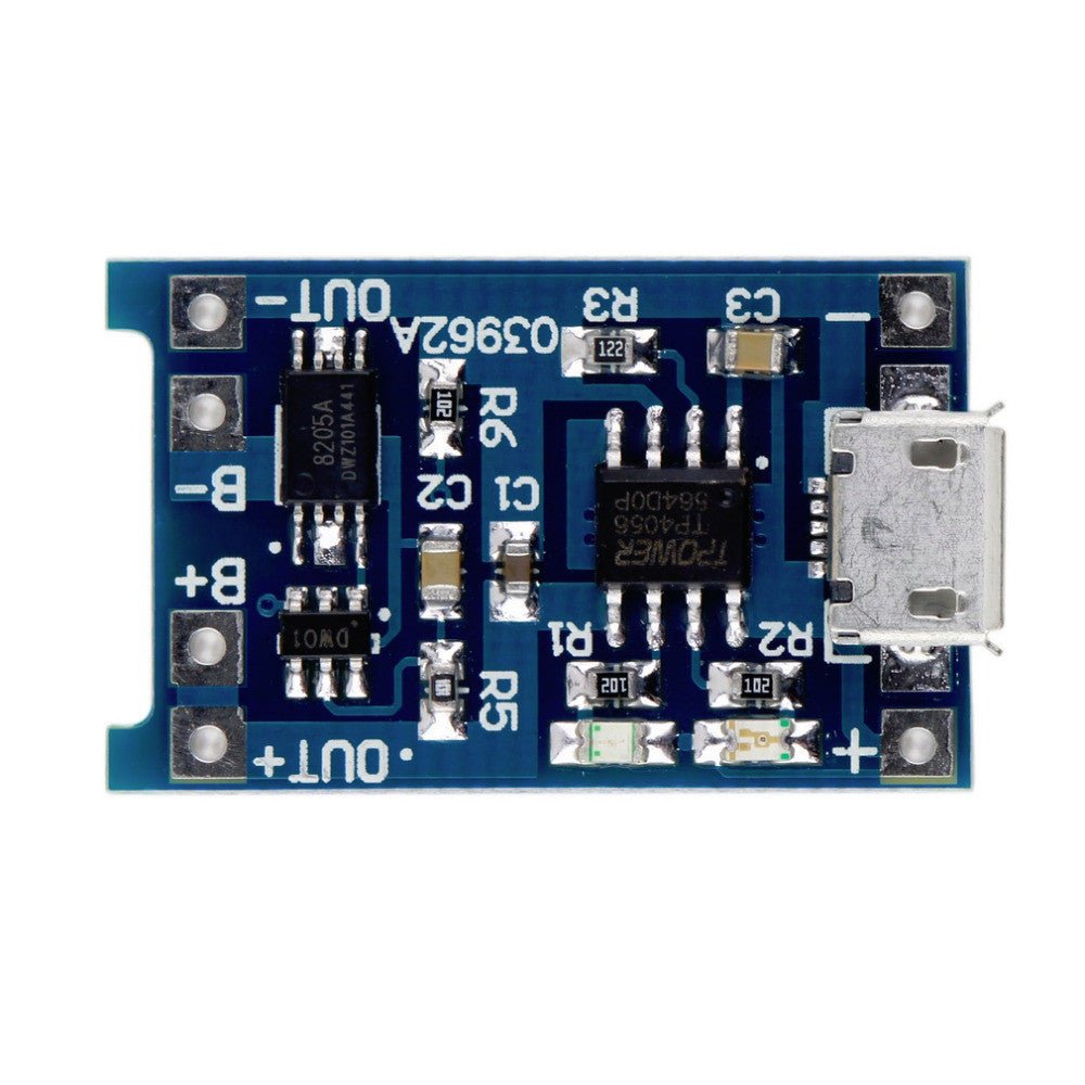 2Pcs TP4056/DW01A Micro-USB Powered 5V 1A LiPo Battery Charger Module ...
