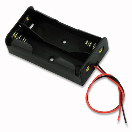 2S Battery Holder Case Box for 2X 18650 8V Li - Ion Batteries with 6" Wire Leads - Envistia Mall