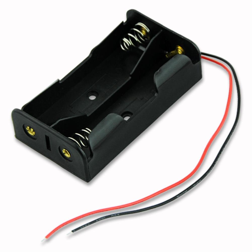 2S Battery Holder Case Box for 2X 18650 8V Li - Ion Batteries with 6" Wire Leads - Envistia Mall