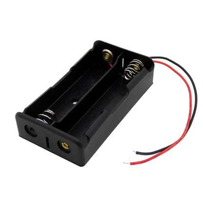 2S Battery Holder Case Box for 2X 18650 8V Li - Ion Batteries with 6" Wire Leads - Envistia Mall