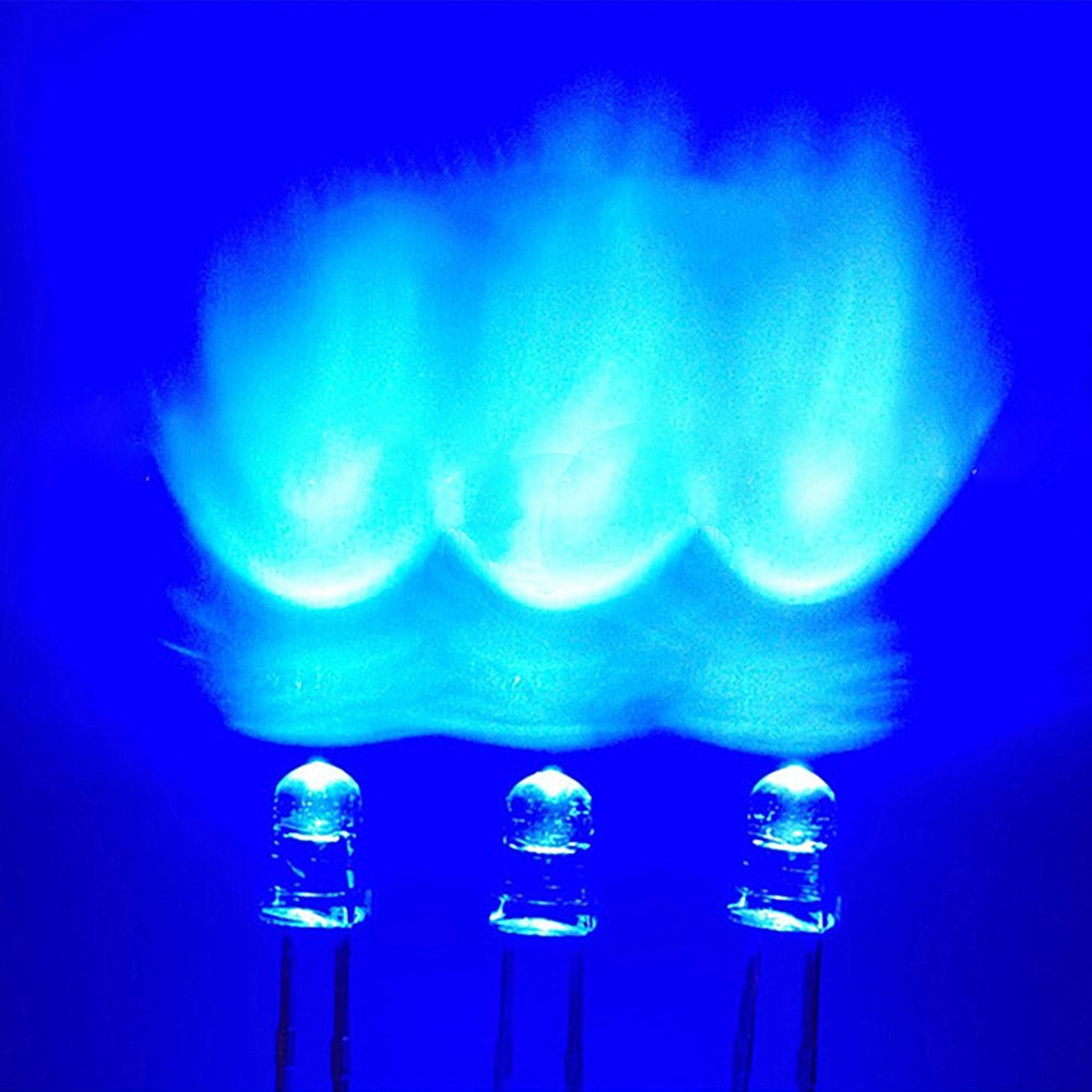 3mm Bright Blue LED – 455-465nm Clear Transparent (10/25/50/100 Pack) - Envistia Mall