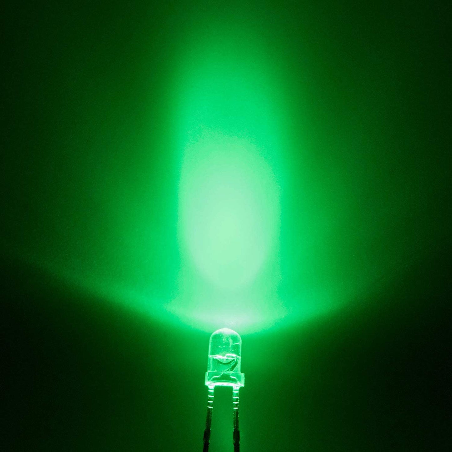 3mm Bright Green LED – 515-520nm Clear Transparent (10/25/50/100 Pack) - Envistia Mall