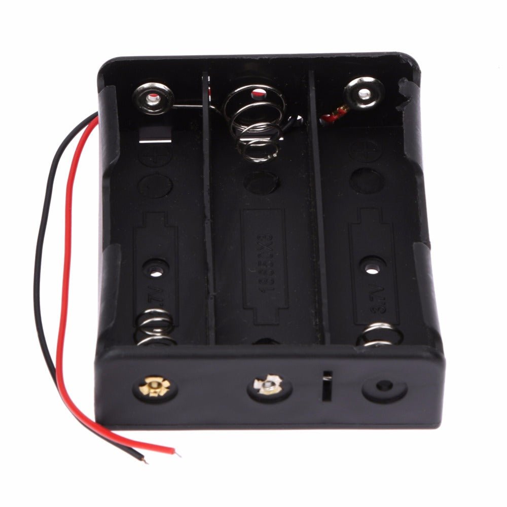 3S Battery Holder Case Clip Box for 3X 18650 12V Li - Ion with 6" Wire Leads - Envistia Mall