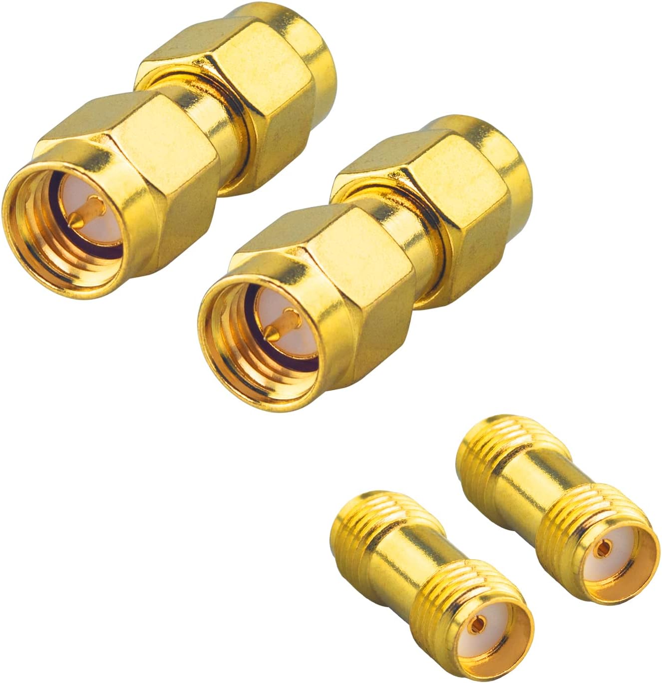 4 Piece SMA Adapter Kit Male and Female SMA RF Coaxial Connector Adapters - Envistia Mall