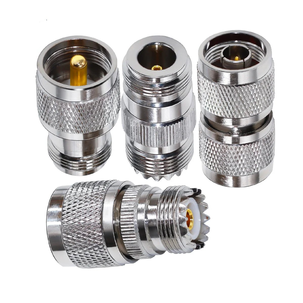 4 Piece UHF Male PL259 Female SO239 to Type N Male Female RF Connector Coaxial Adapter Kit - Envistia Mall