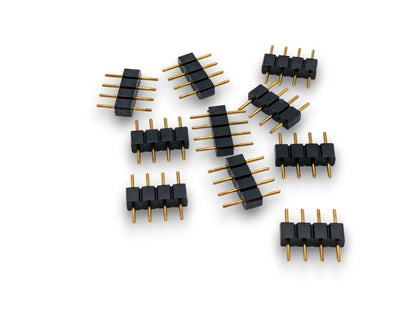 4 Pin Male Connectors for 3528 5050 2835 SMD RGB Led Strip Lighting - 10/25/50/100 Piece Packages - Envistia Mall