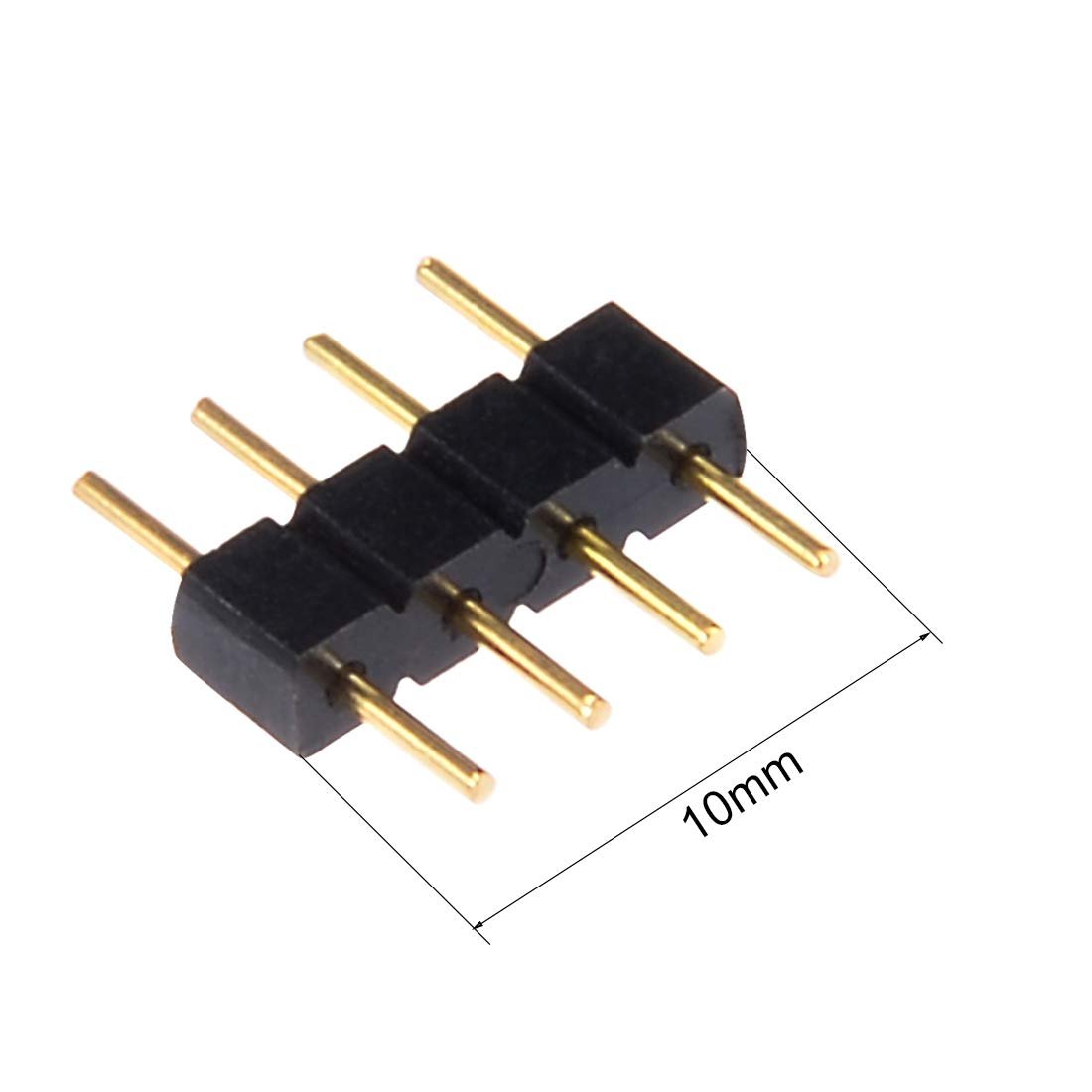 4 Pin Male Connectors for 3528 5050 2835 SMD RGB Led Strip Lighting - 10/25/50/100 Piece Packages - Envistia Mall
