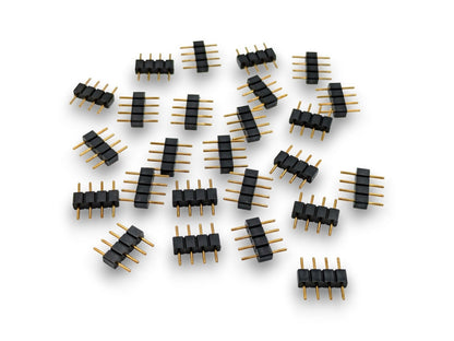 4 Pin Male Connectors for 3528 5050 2835 SMD RGB Led Strip Lighting - 10/25/50/100 Piece Packages - Envistia Mall