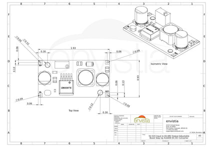 5V - 32V Input to 6V - 48V Output Adjustable Boost Step Up XL6009 DC - DC Converter - Envistia Mall