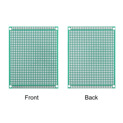 7*9cm Double - Sided FR - 4 Prototyping Breadboards 806 Plated - Through Holes - Pack of 2 Pieces (Copy) - Envistia Mall