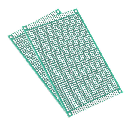 8*12cm Double - Sided FR - 4 Prototyping Breadboards 1260 Plated - Through Holes - Pack of 2 Pieces - Envistia Mall