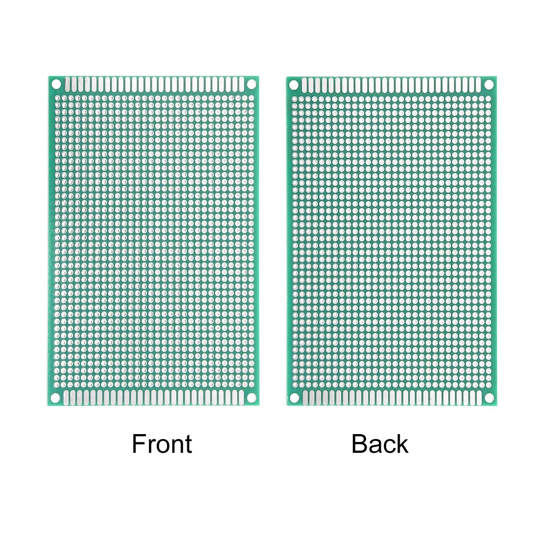 8*12cm Double - Sided FR - 4 Prototyping Breadboards 1260 Plated - Through Holes - Pack of 2 Pieces - Envistia Mall