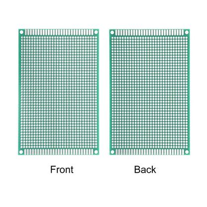 8*12cm Double - Sided FR - 4 Prototyping Breadboards 1260 Plated - Through Holes - Pack of 2 Pieces - Envistia Mall