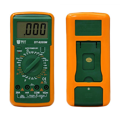 BEST DT9205M Digital Multimeter — Front and Back Views