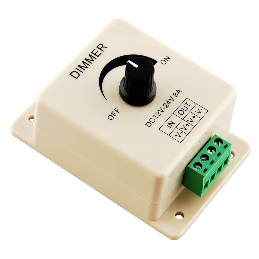 Manual LED Dimmer Controller for LED Strip Lights 12V-24V 8A – Envistia Mall