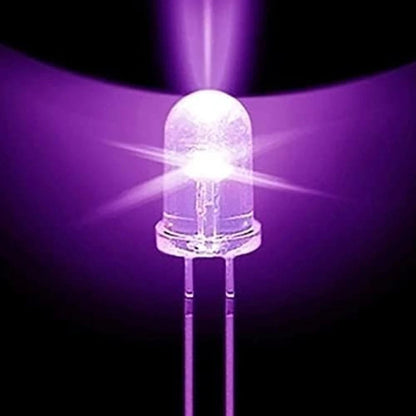 3mm UV / Purple LED – 515-520nm Clear Transparent (10/25/50/100 Pack)