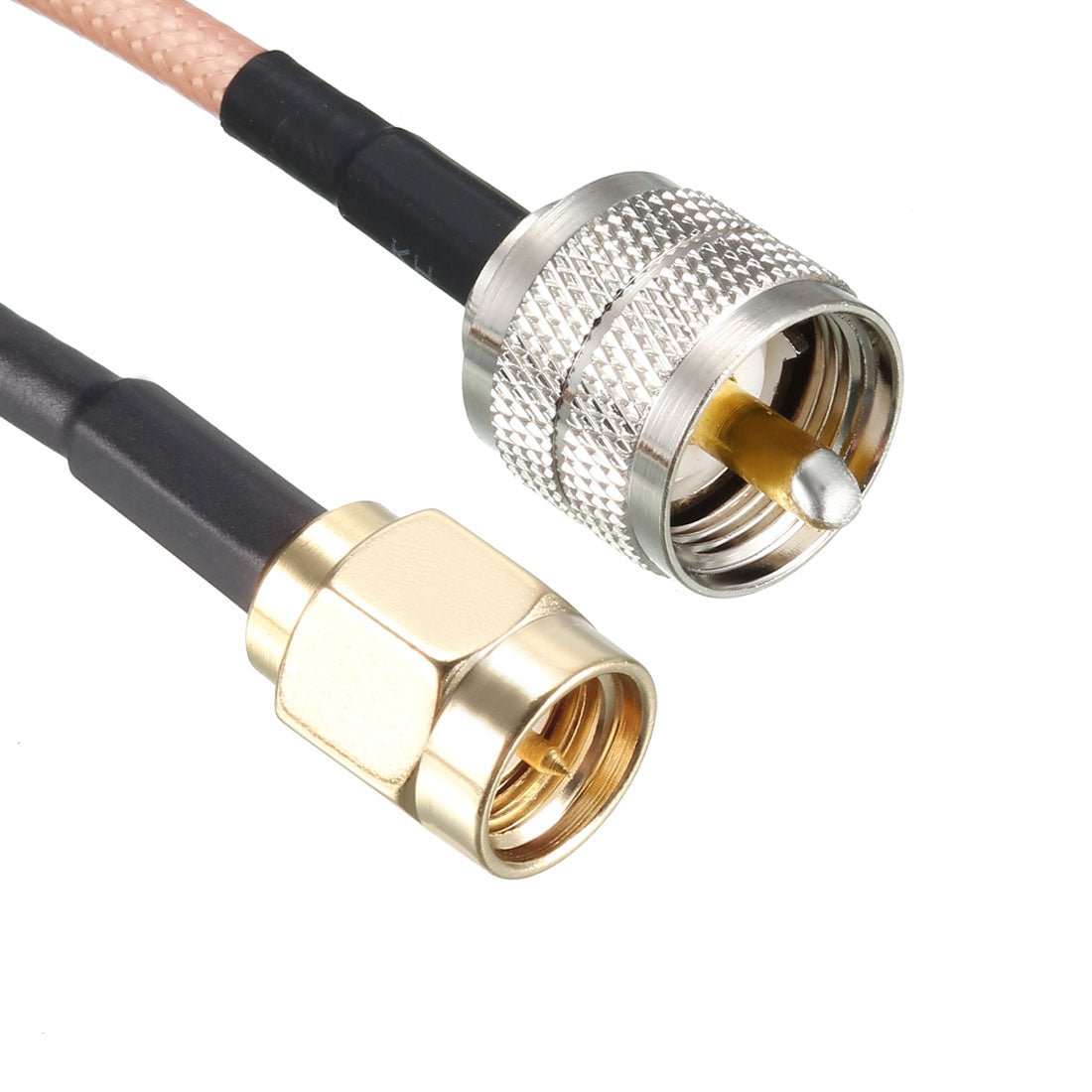 UHF Male PL259 to SMA Male 50-Ohm RG316 Coax Low Loss Jumper RF Cable 20in/50cm