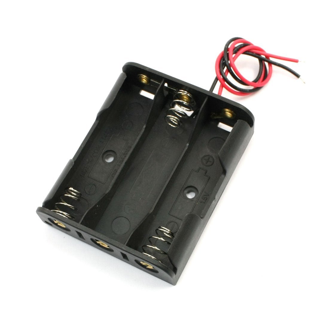 Battery Holder Case Box for 3X AA Batteries 4.5V with 4" Wire Leads from Envistia Mall