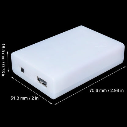 Battery Holder Case for 3X (4.5V) AA Batteries w/ Cover, Switch & USB Connector / White - Envistia Mall