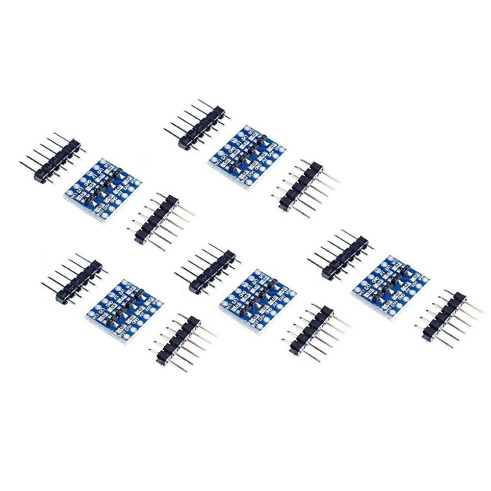 Bi - Directional 5V to 3.3V 4 - Channel Logic Level Converter Module for I2C & Arduino 1/5 Piece Pkgs - Envistia Mall