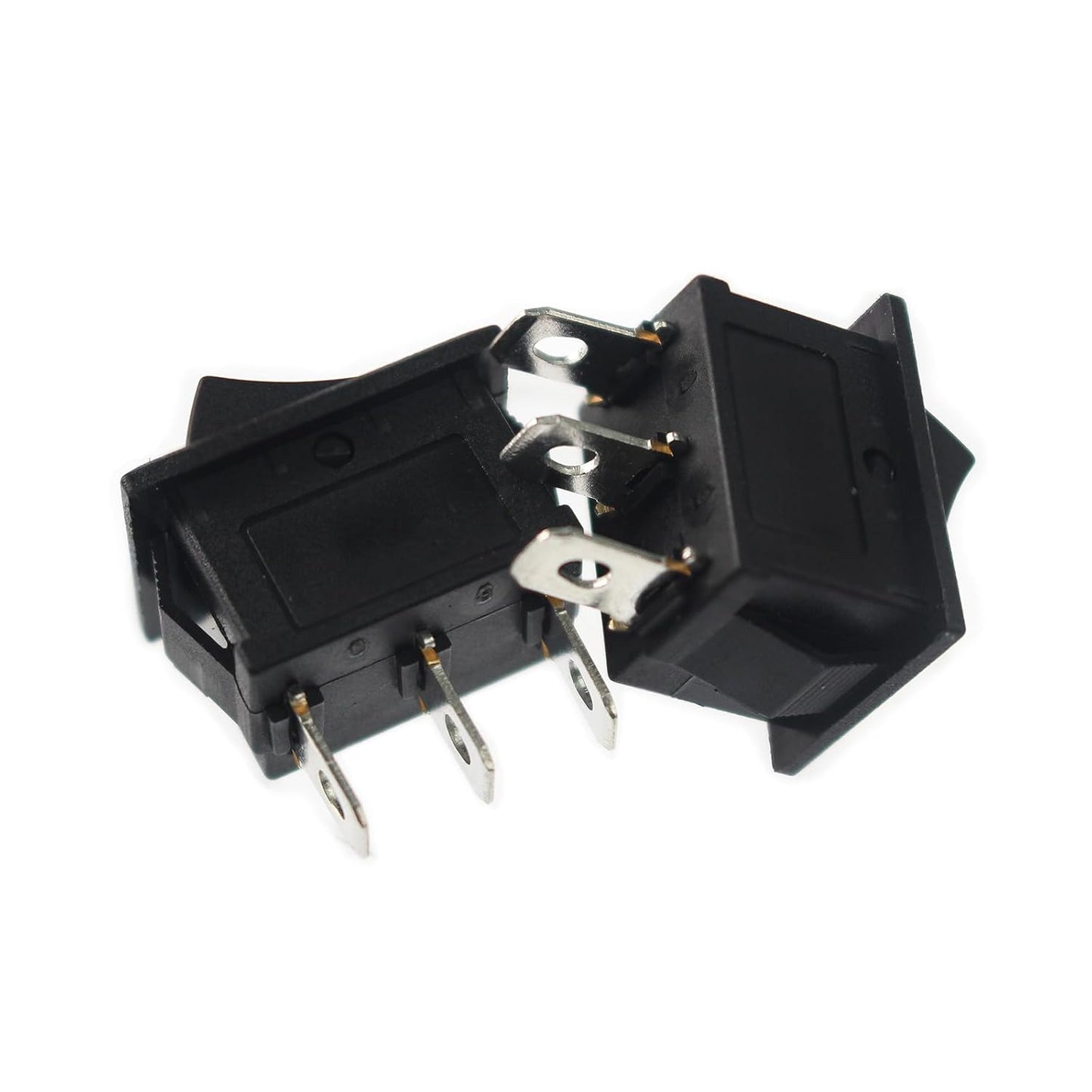 Black 3 - Pin Rocker Switch ON - OFF - ON SPDT 21X15mm (0.8" x 0.6") KCD1 6A/250VAC 10A/125VAC - Envistia Mall