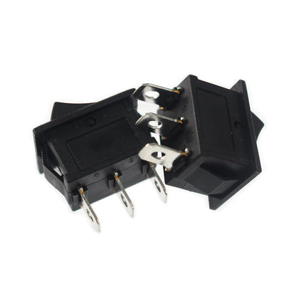 Black 3 - Pin Rocker Switch ON - OFF - ON SPDT 21X15mm (0.8" x 0.6") KCD1 6A/250VAC 10A/125VAC - Envistia Mall